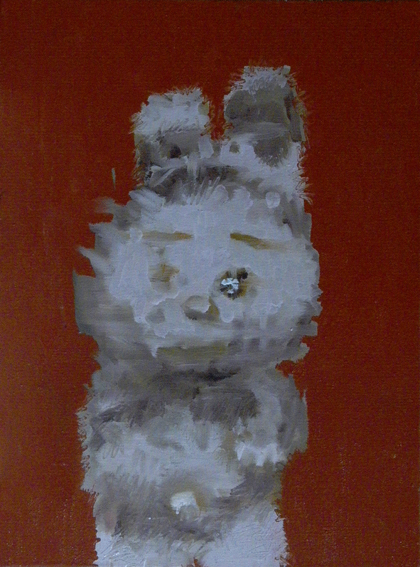 Lapin gris. 2006. 50x40cm. Huile sur toile