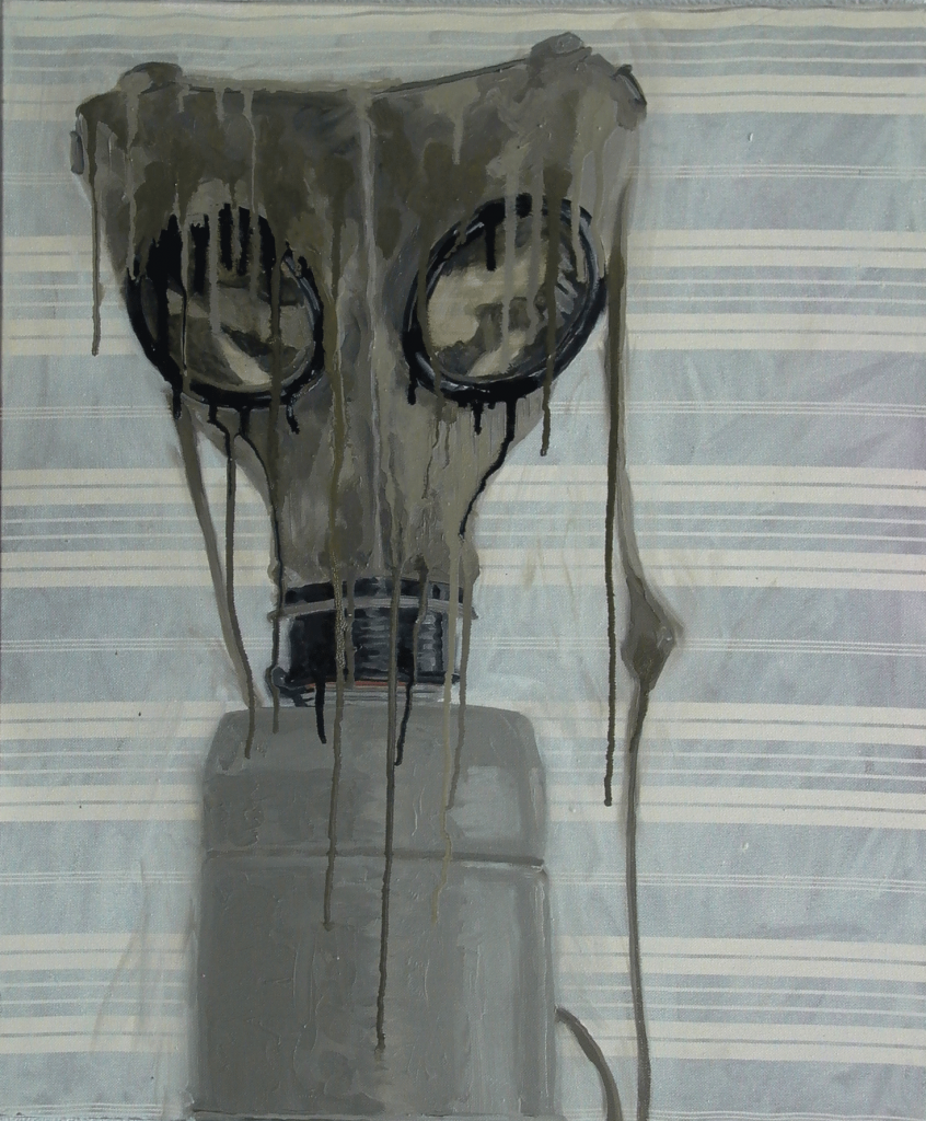 Masque à gaz. 2007. 65x54cm. Huile-sur-toile.