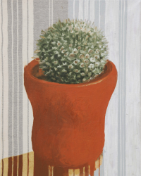 Cactus 2007 32x27cm Huile sur toile