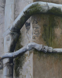 Gouttière. 2004. 90x150cm. Huile sur toile.